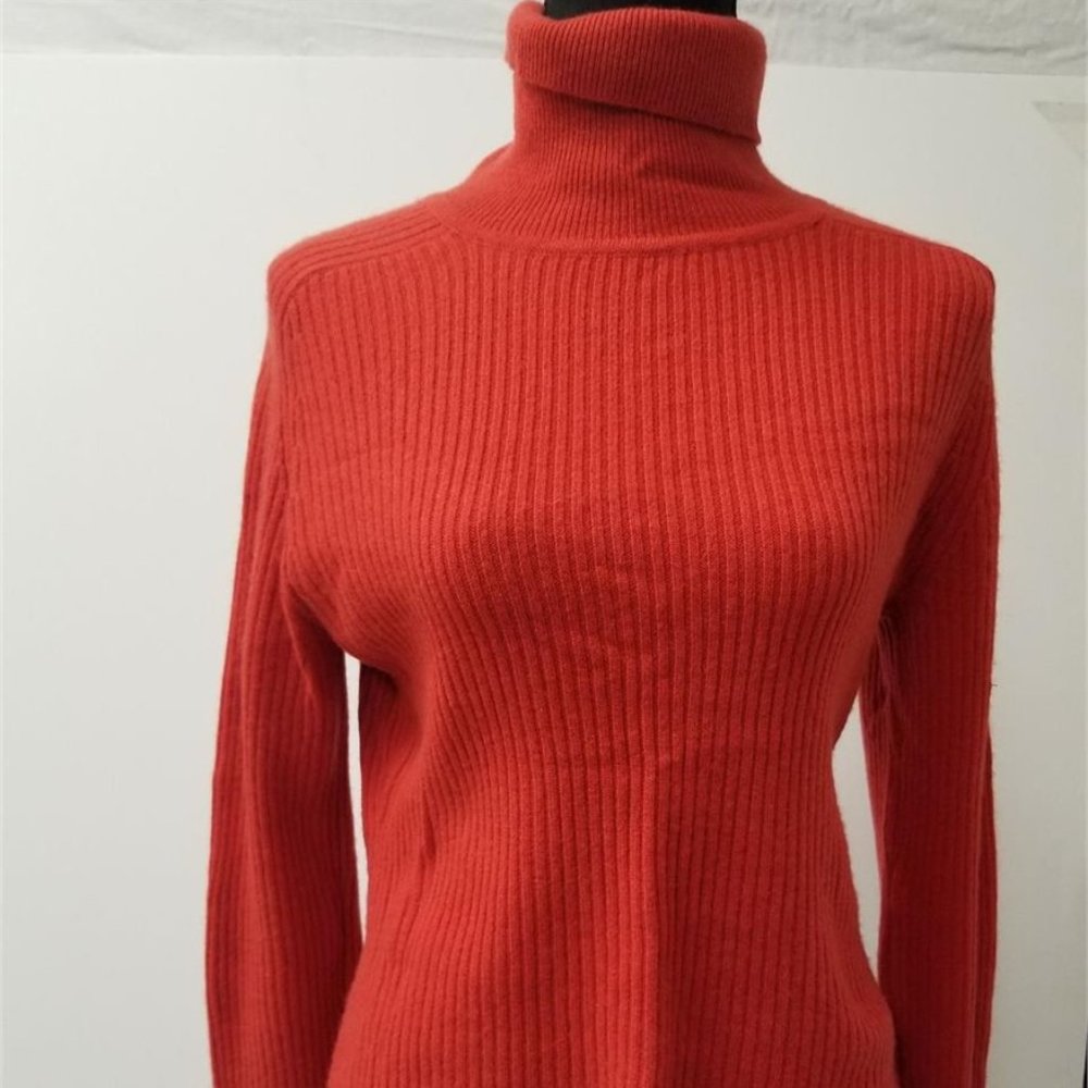 Burnt Orange Cashmere Merona Sweater, Size Small